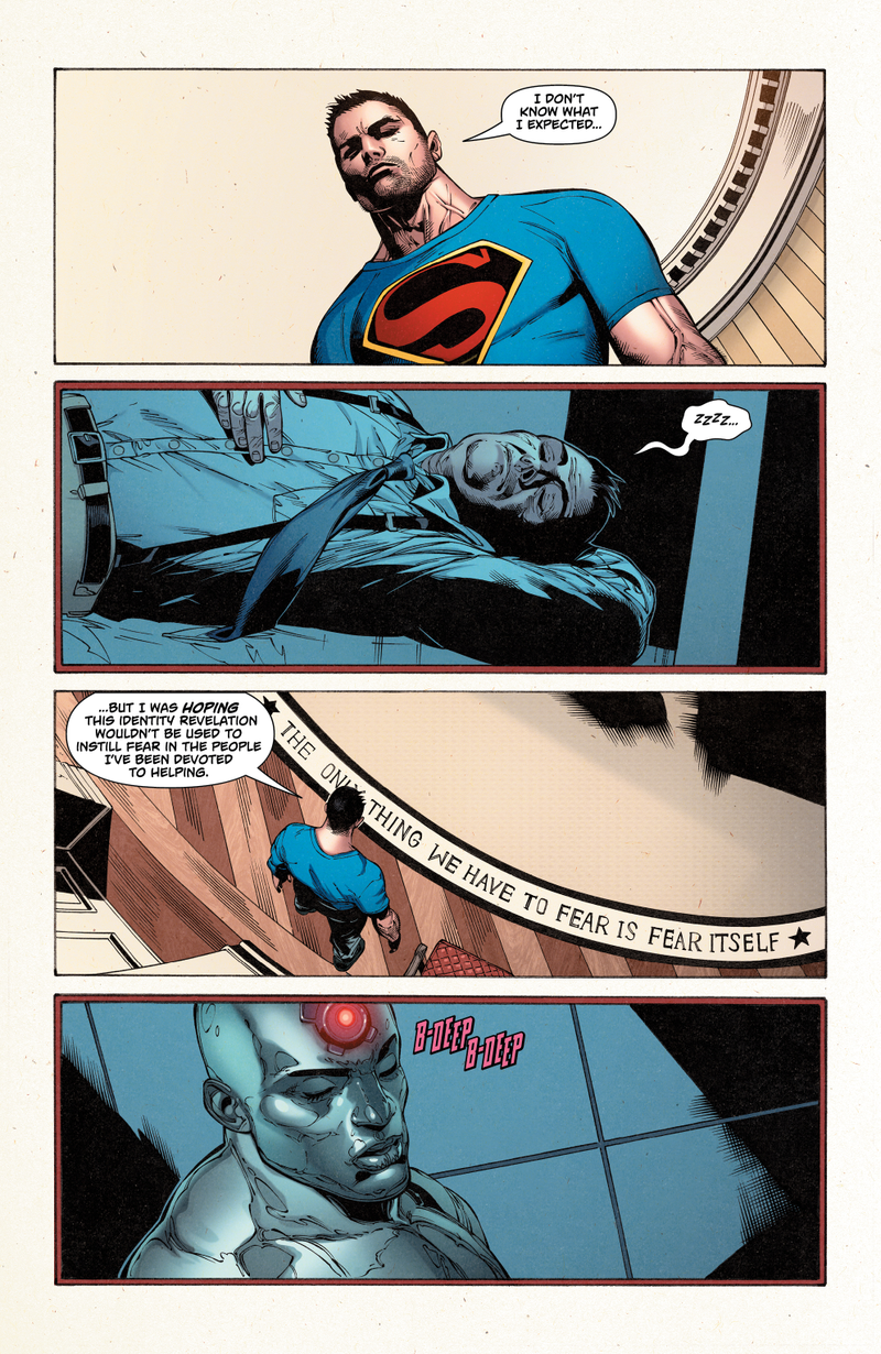 Illustration for article titled Exclusive DC preview: Clark Kent storms the Oval Office in Superman/Wonder Woman #20